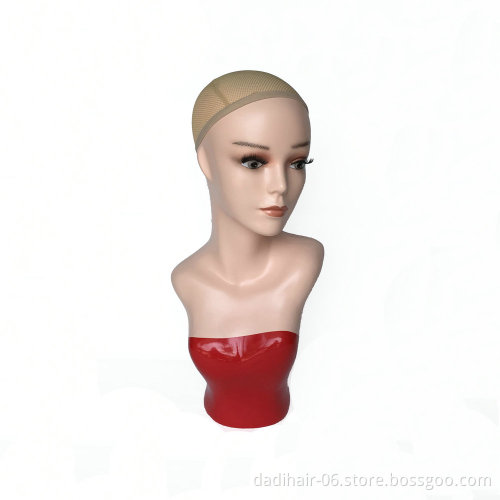 Realistic Mannequin Head Bust Plastic Female Mannequin Head With Shoulders for Display wig and scarf